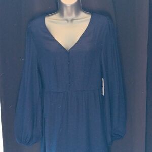 NEW 89th and Madison Size Small Blue Long Sleeve Dress